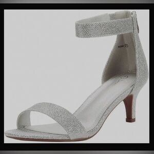 DREAM PAIRS Fiona Silver Glitter Fashion
Stilettos Open Toe Heeled Sandals